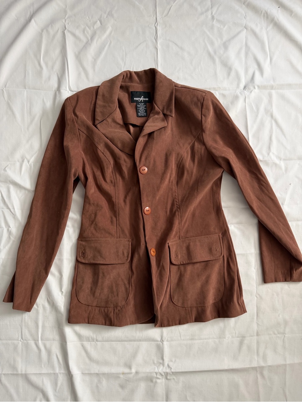 Positive Attitude Rust Brown Women's Blazer Jacket and Pants Set